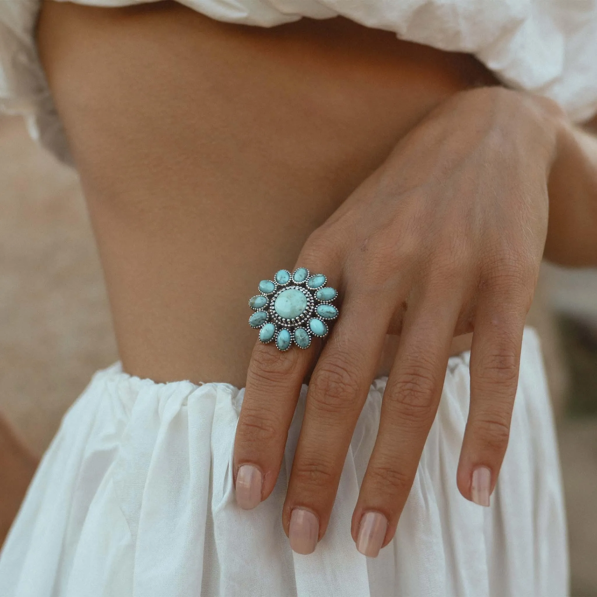 Cluster Turquoise Ring