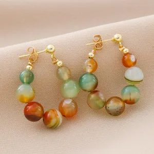 Colourful Round Beaded Earring