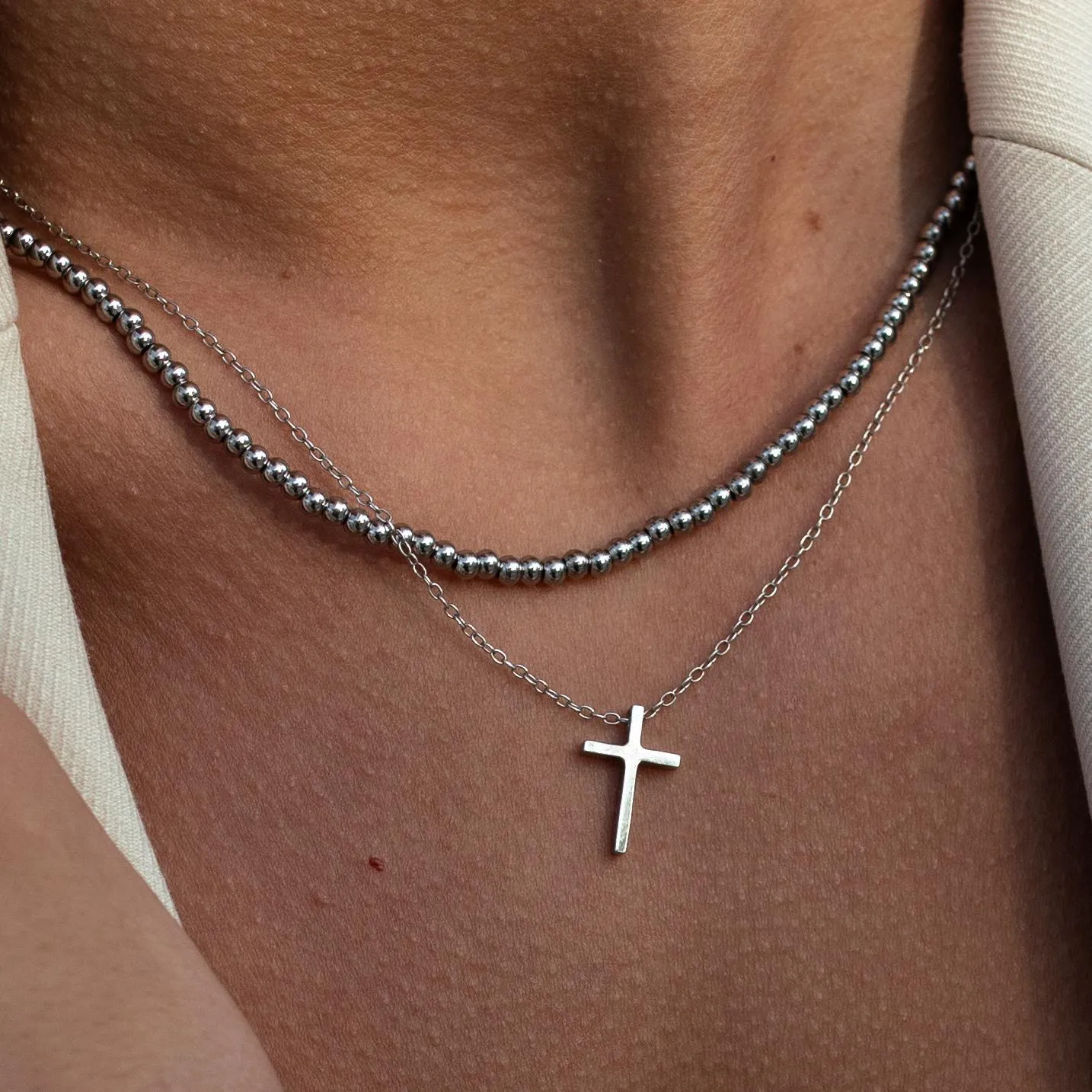 Cross Necklace Silver