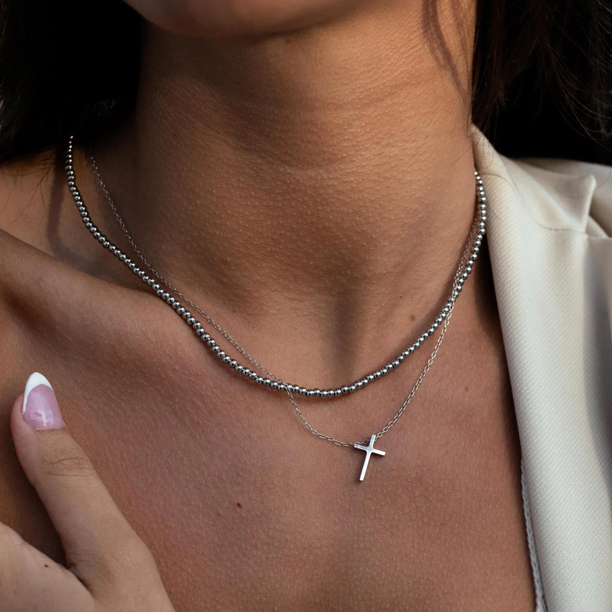 Cross Necklace Silver