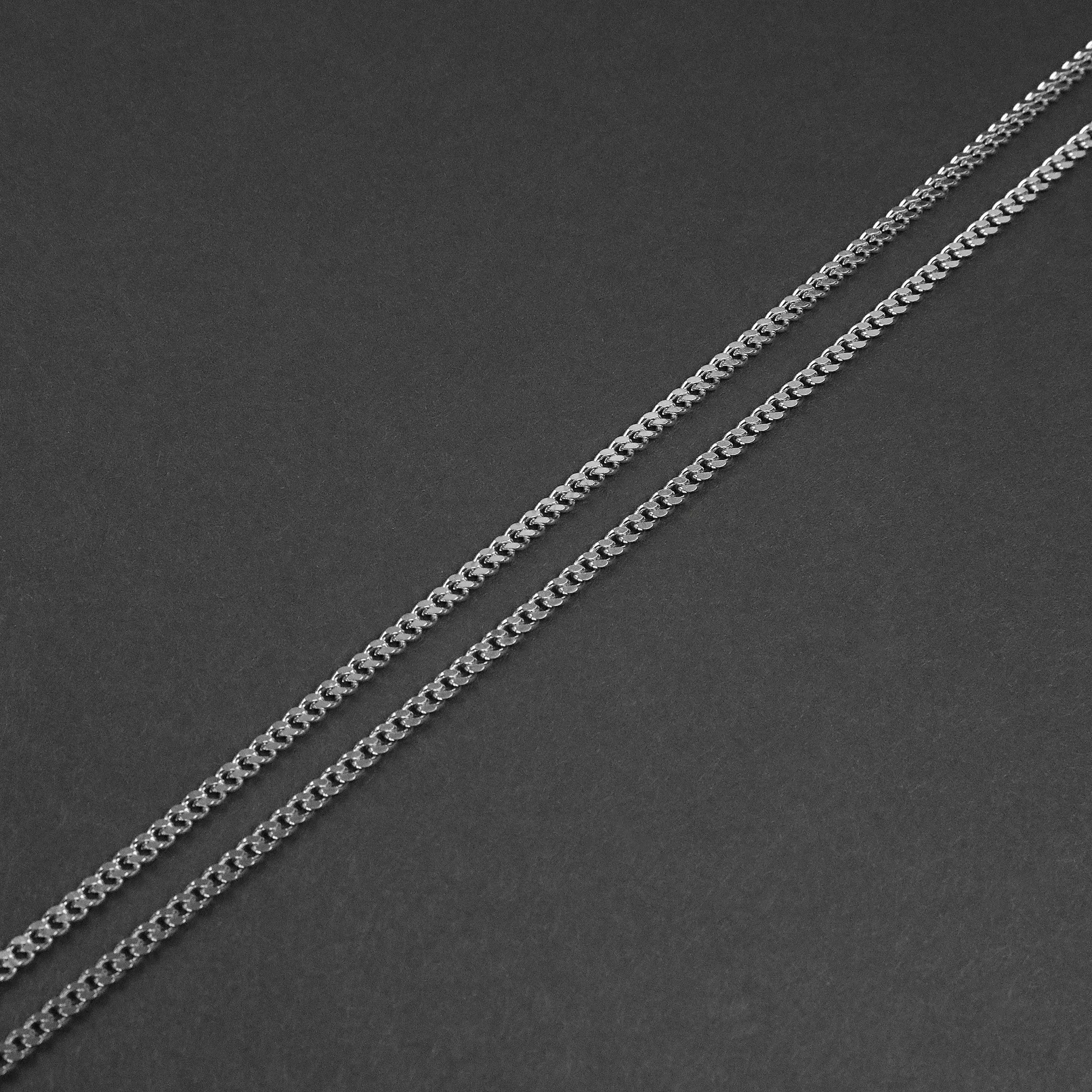 Cuban Chain Necklace - Silver 3mm