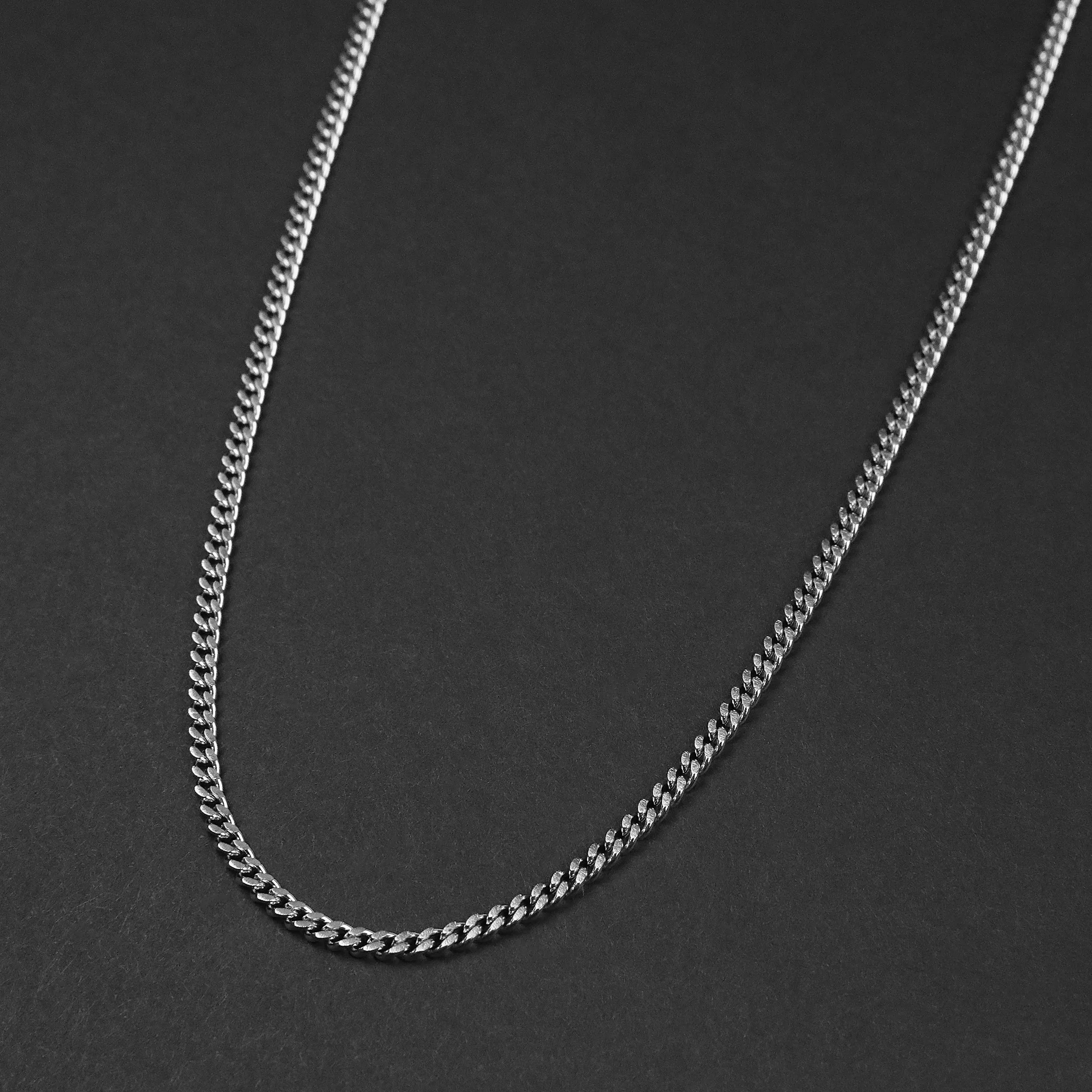 Cuban Chain Necklace - Silver 3mm