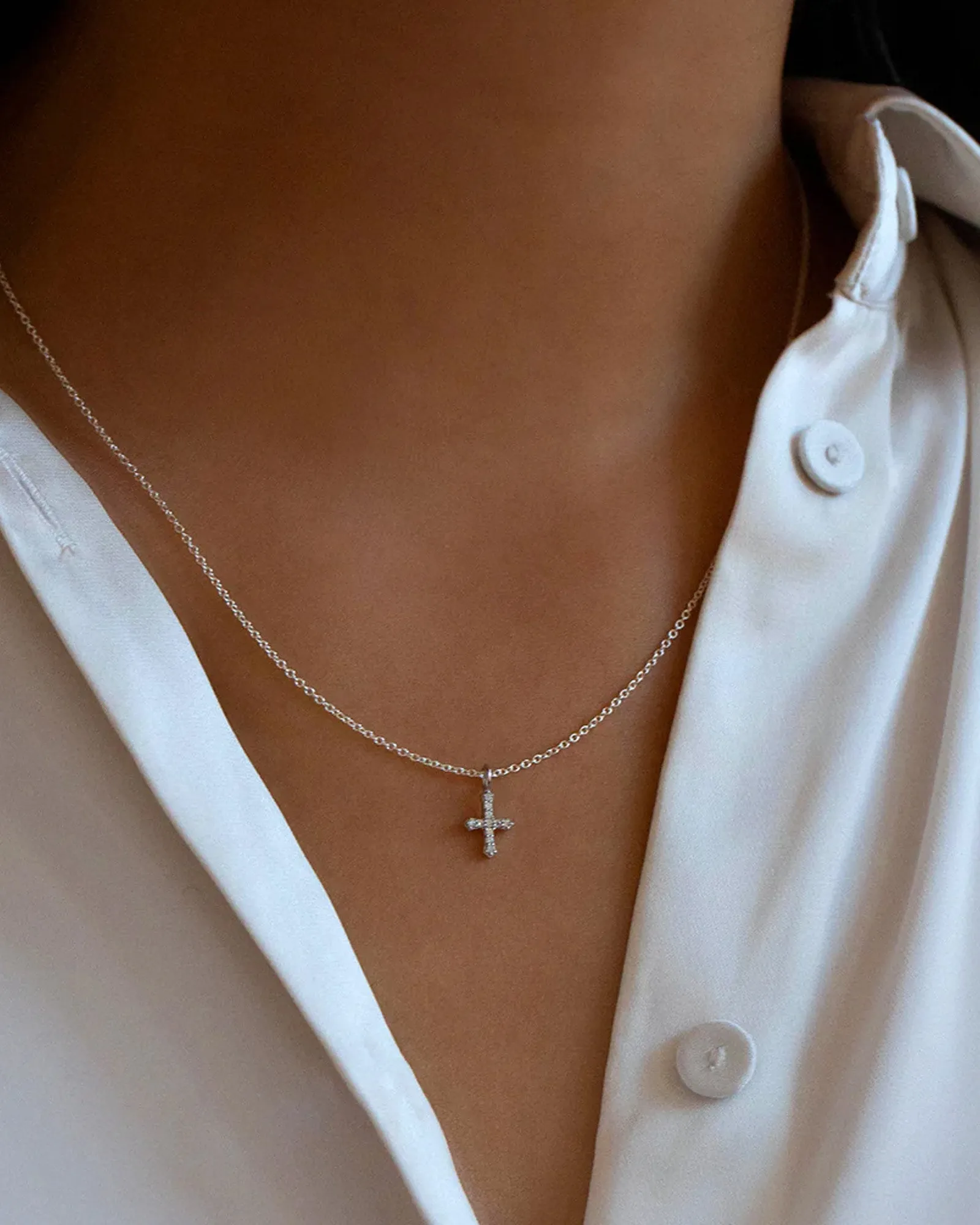 CZ Cross Necklace