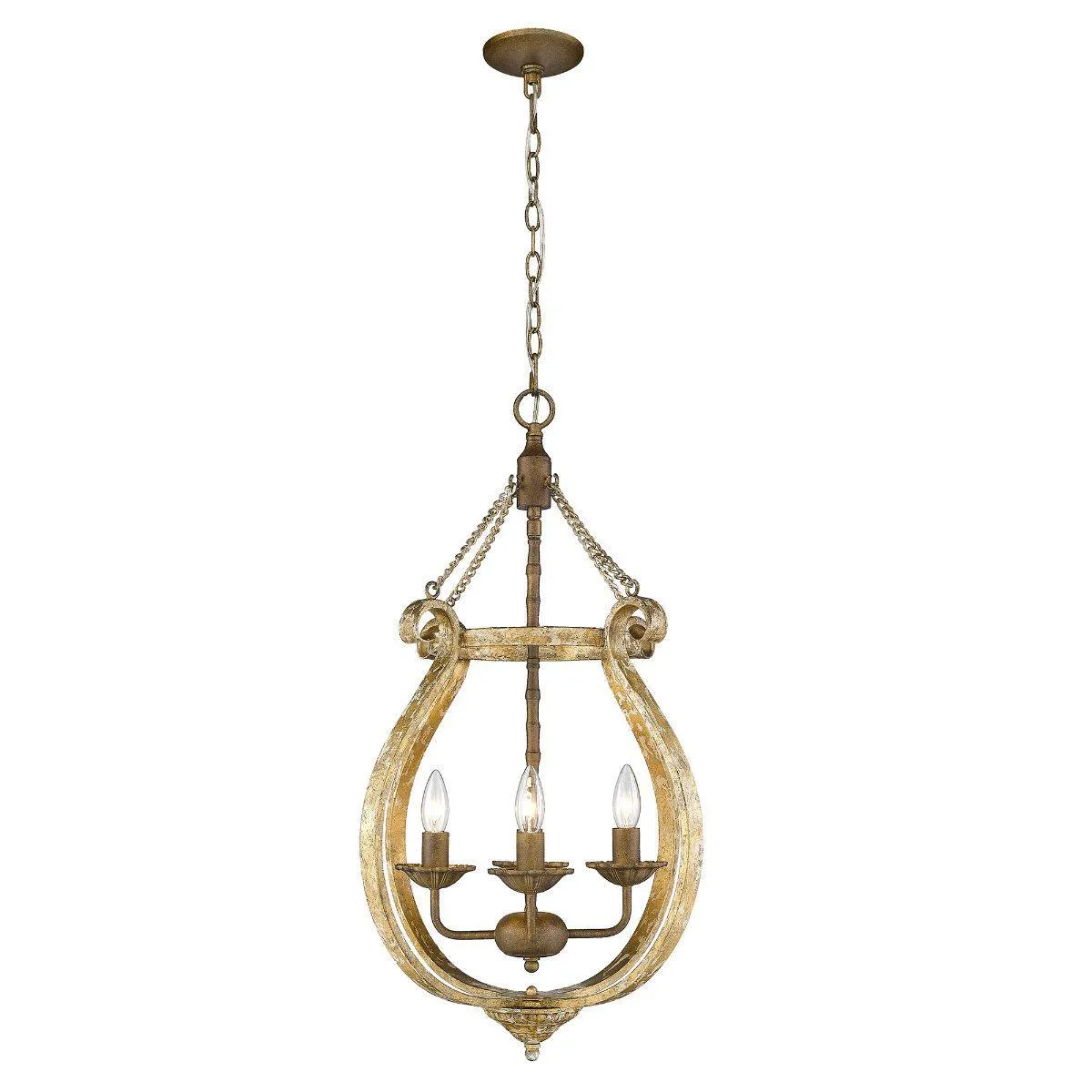 Delphine 29 in. 4 Lights Pendant Light Bronze Finish