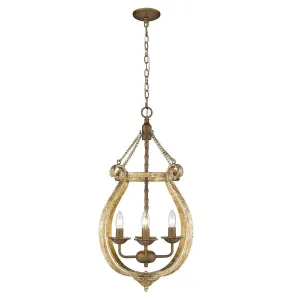 Delphine 29 in. 4 Lights Pendant Light Bronze Finish