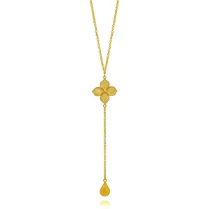 DOGWOOD GOLD LONG NECKLACE FILIGREE