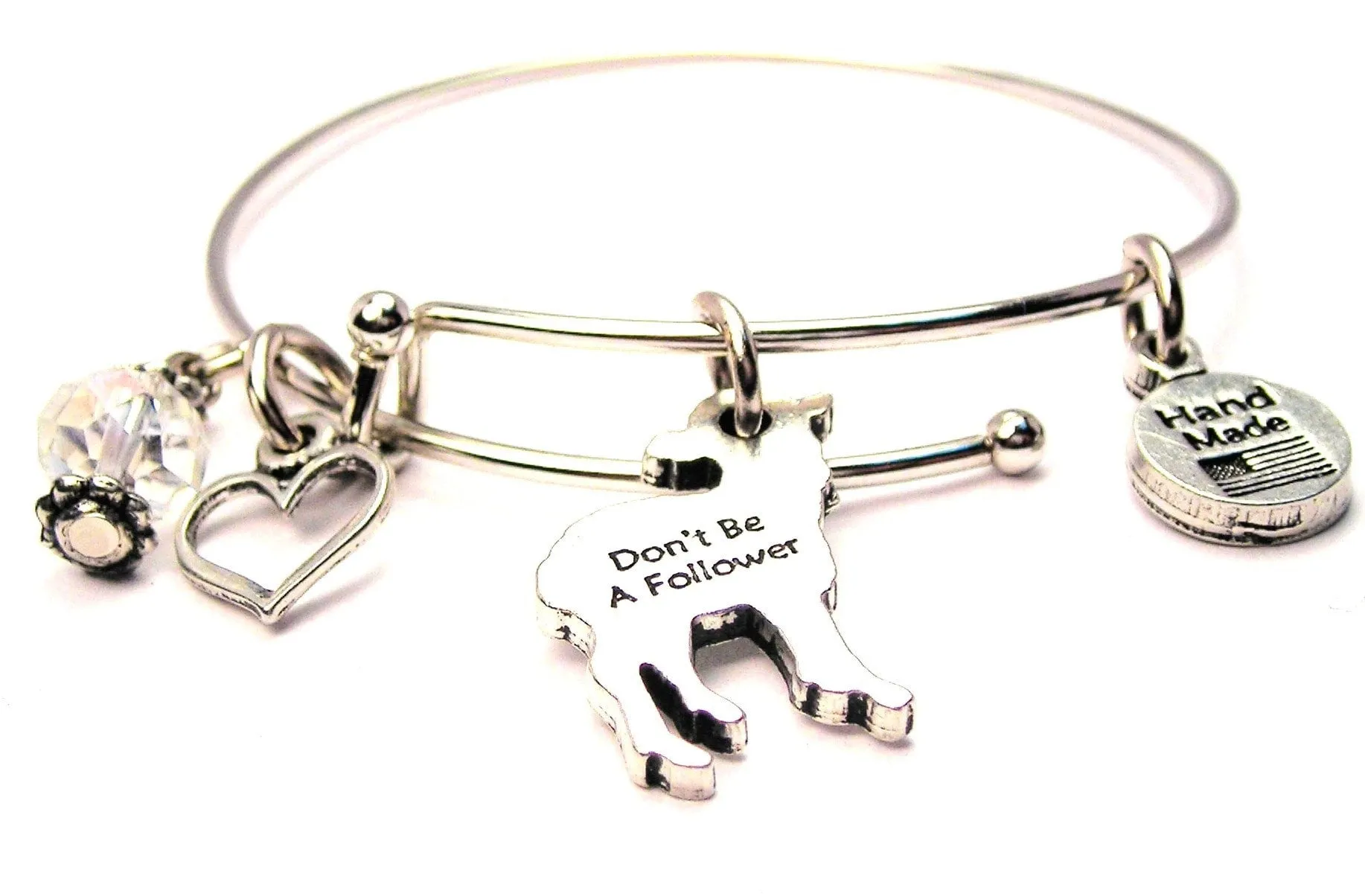 Don't Be A Follower Expandable Bangle Bracelet