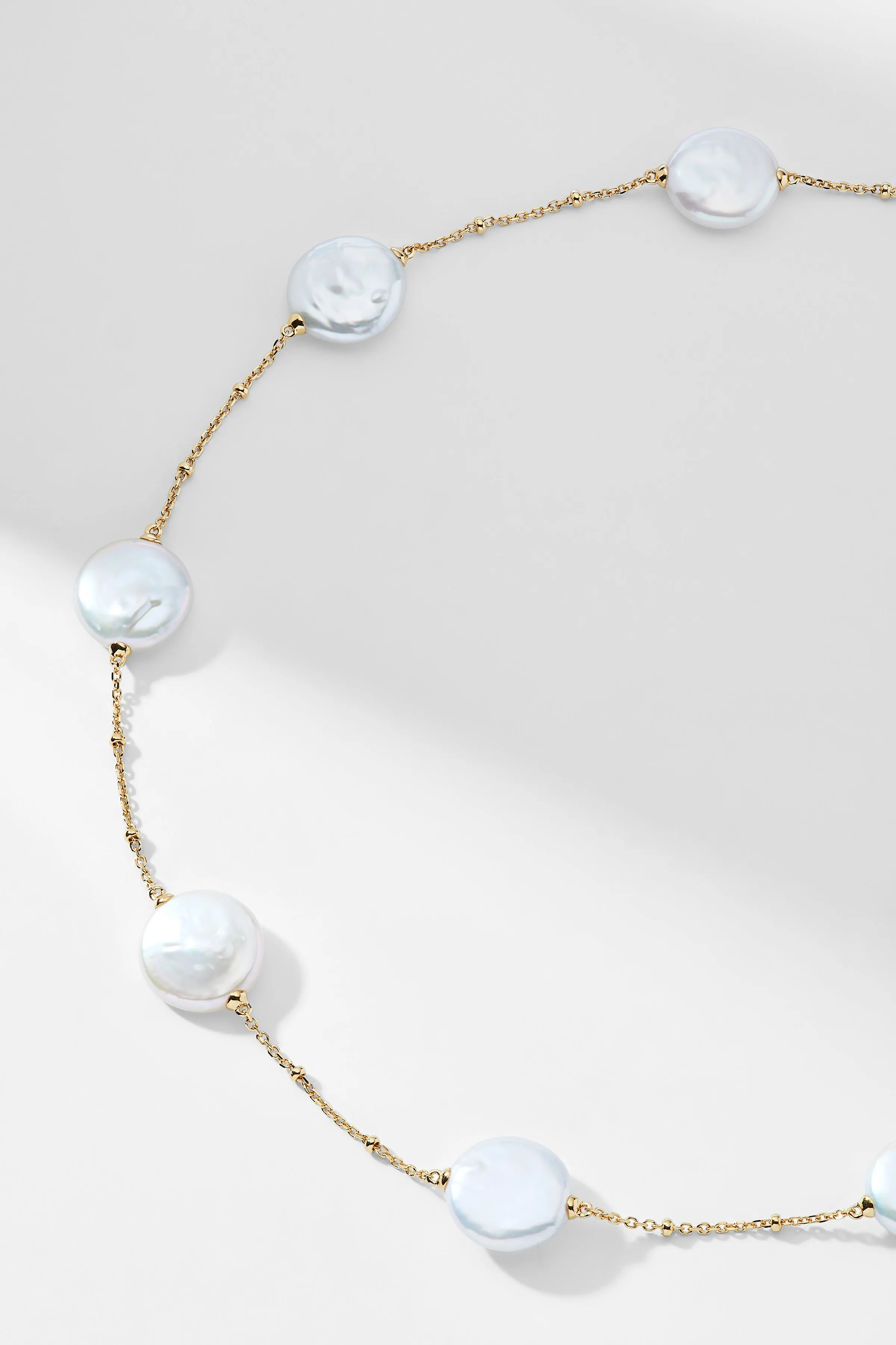 DOT DOT DOT COIN PEARL NECKLACE