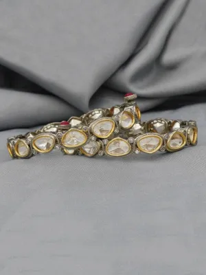 Dual Tone Kundan Bangles