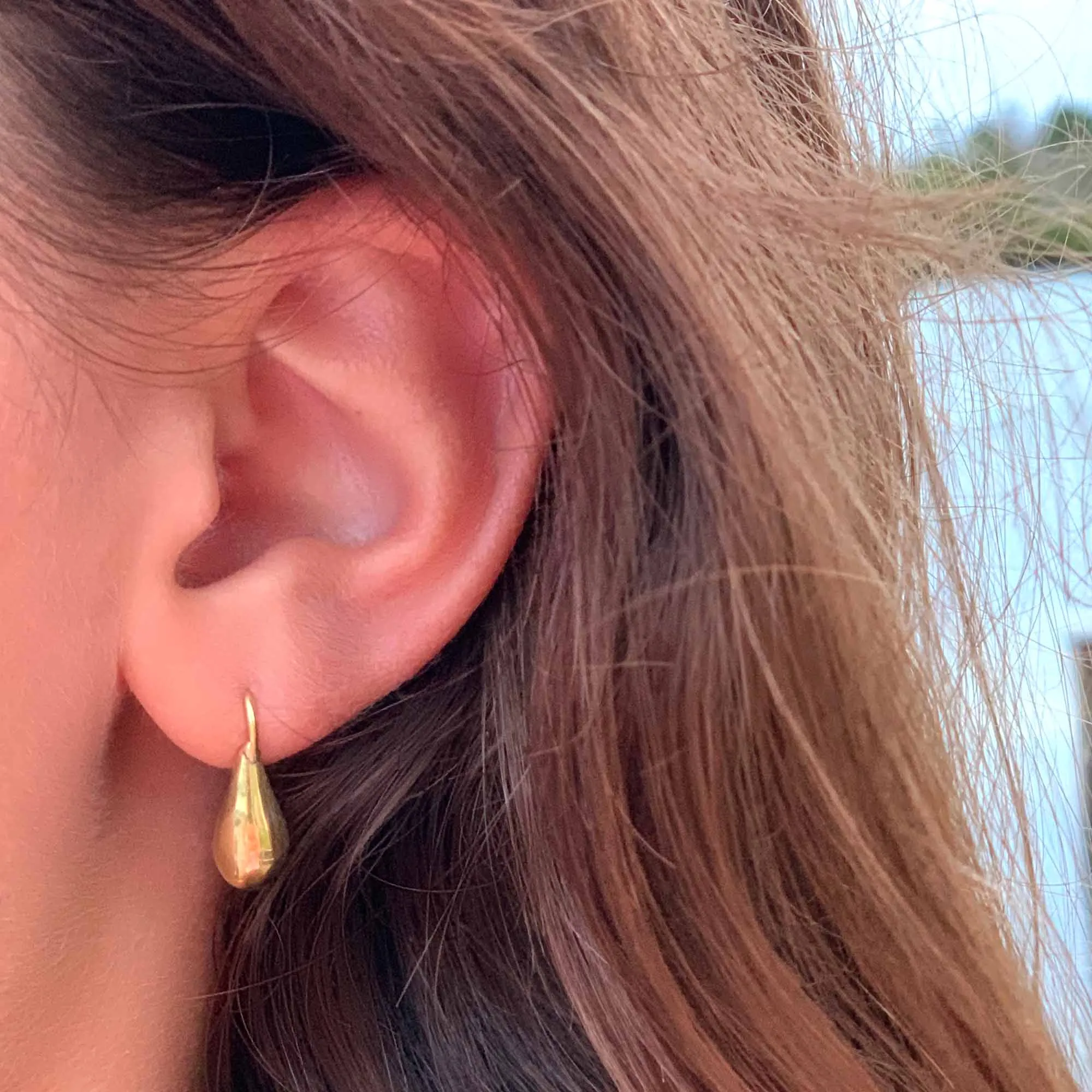 Earrings: Brass Drops