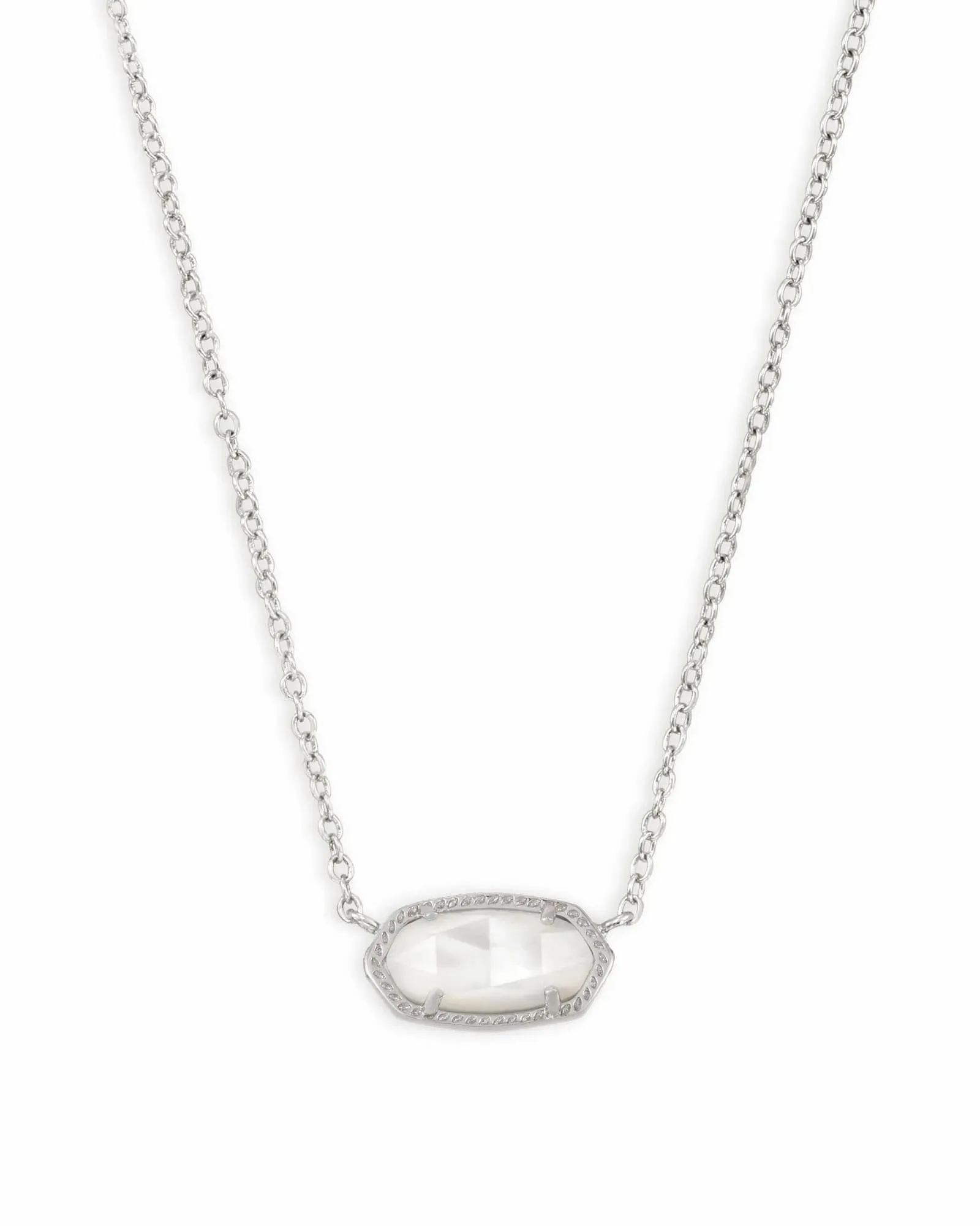 Elisa June Birthday Silver Necklace Ivory Mother of Pearl