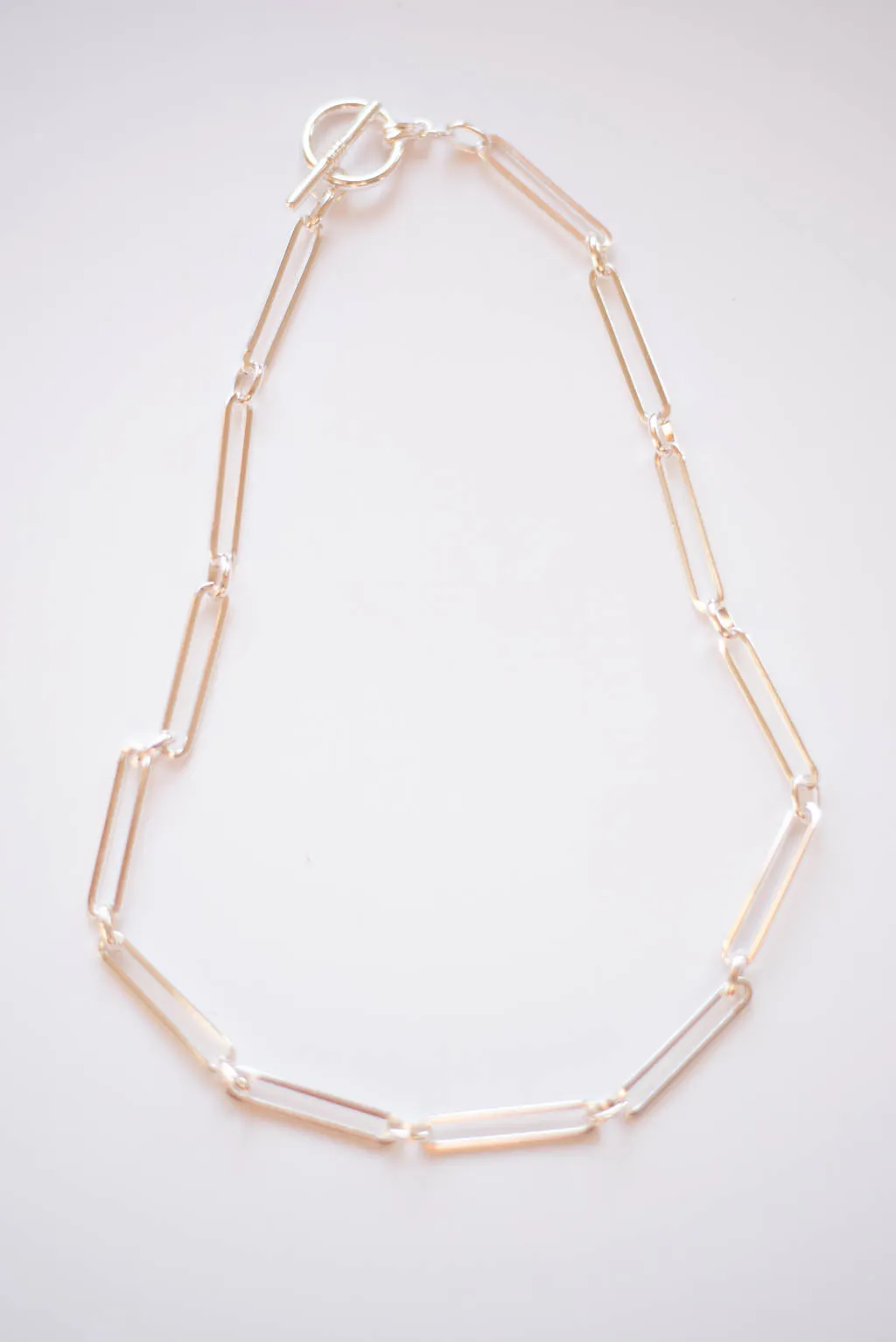 Elongated Linked Toggle Necklace