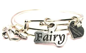 Fairy Stylized Expandable Bangle Bracelet Set