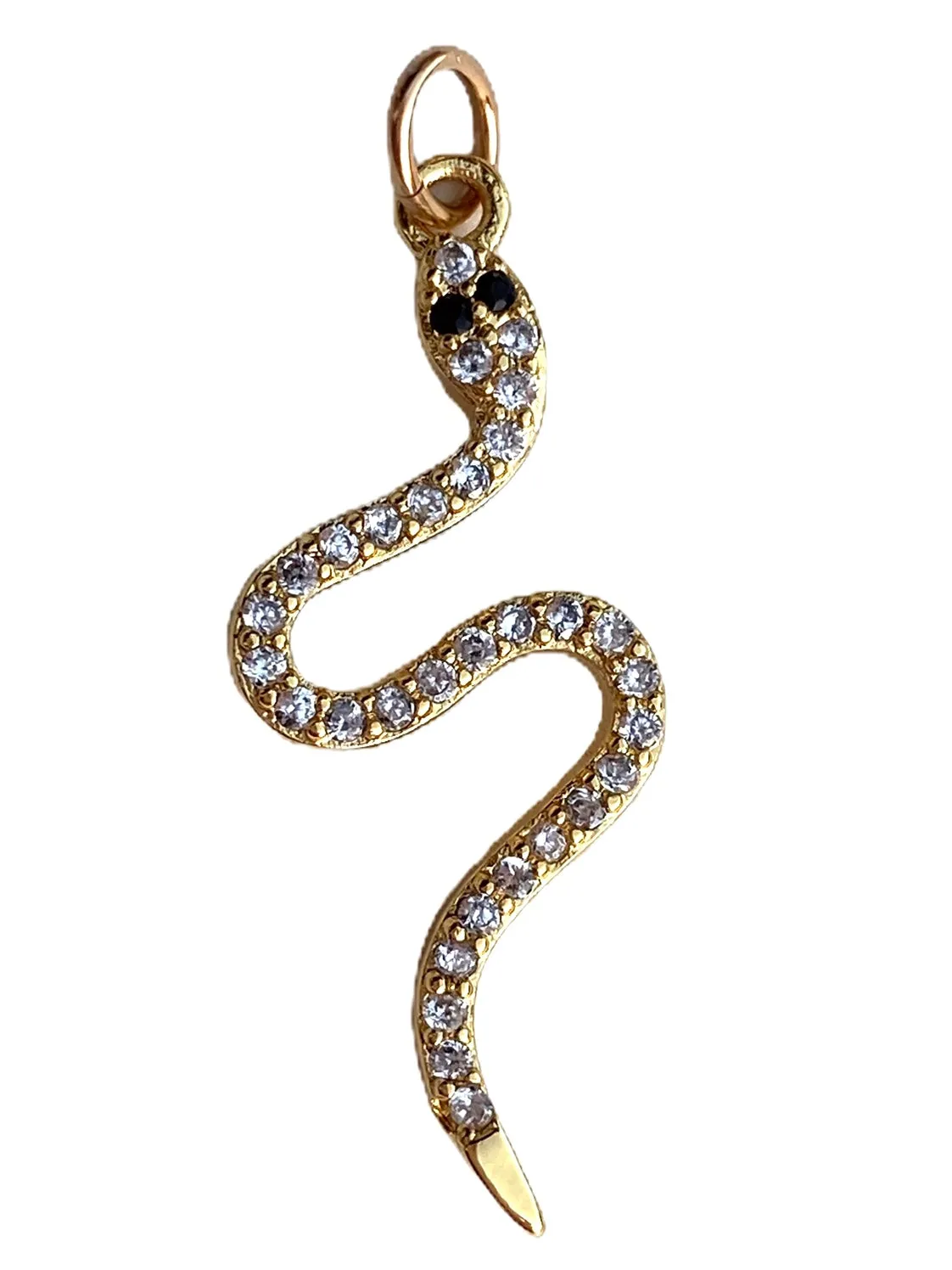 Farrah B Curved Snake Charm Gold