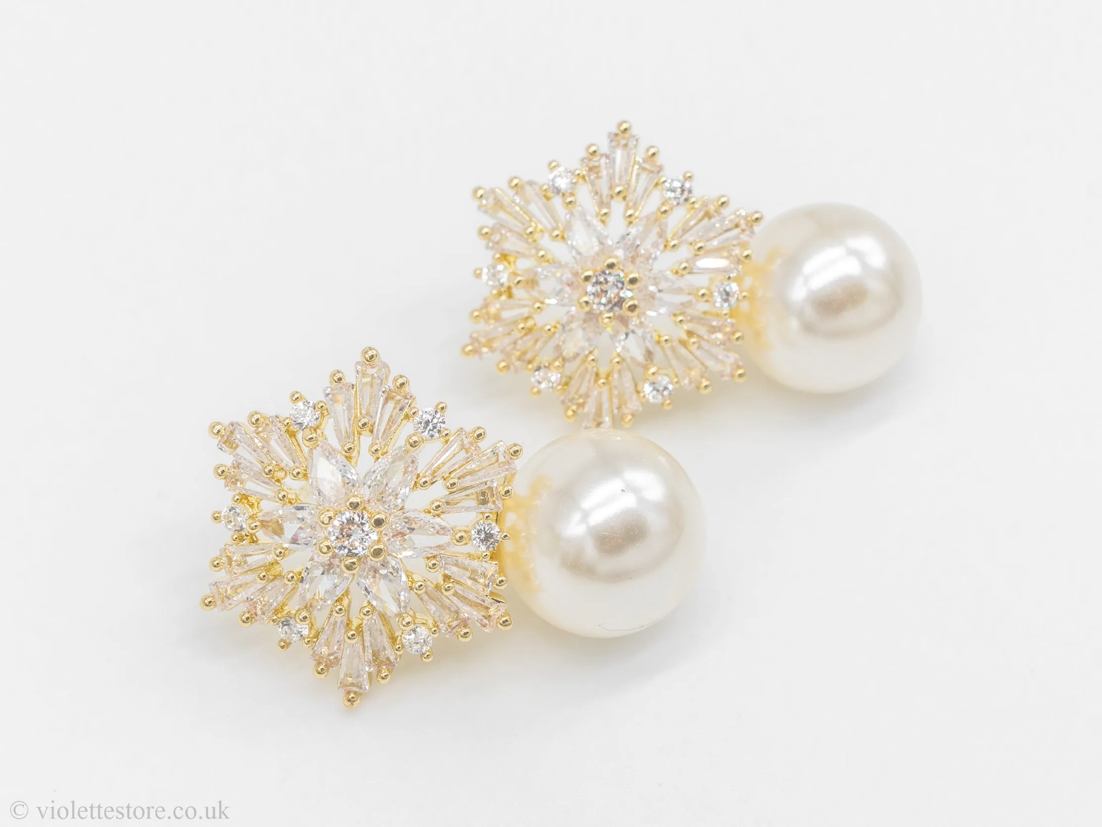 Flora CZ Stud Earrings