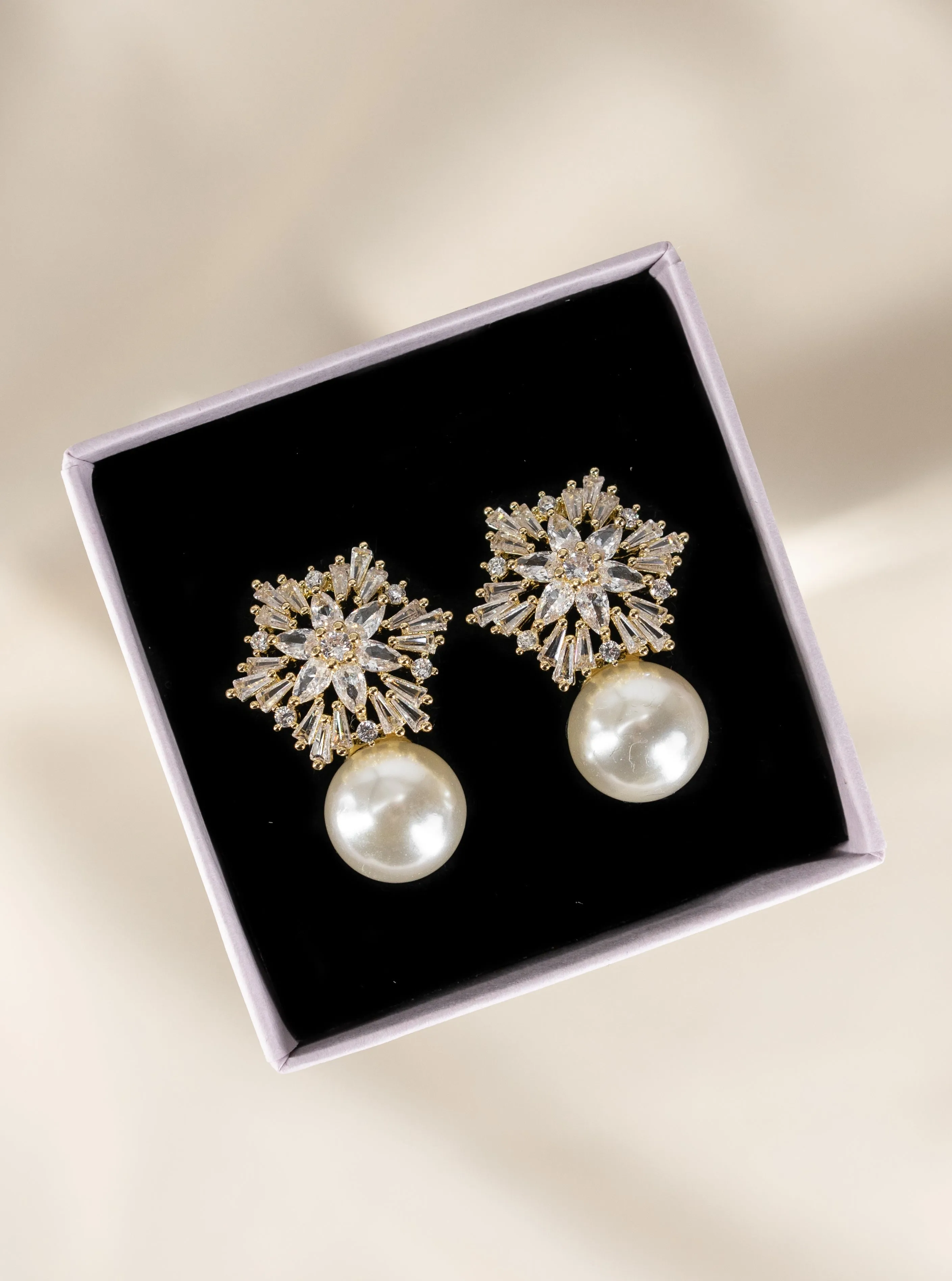 Flora CZ Stud Earrings