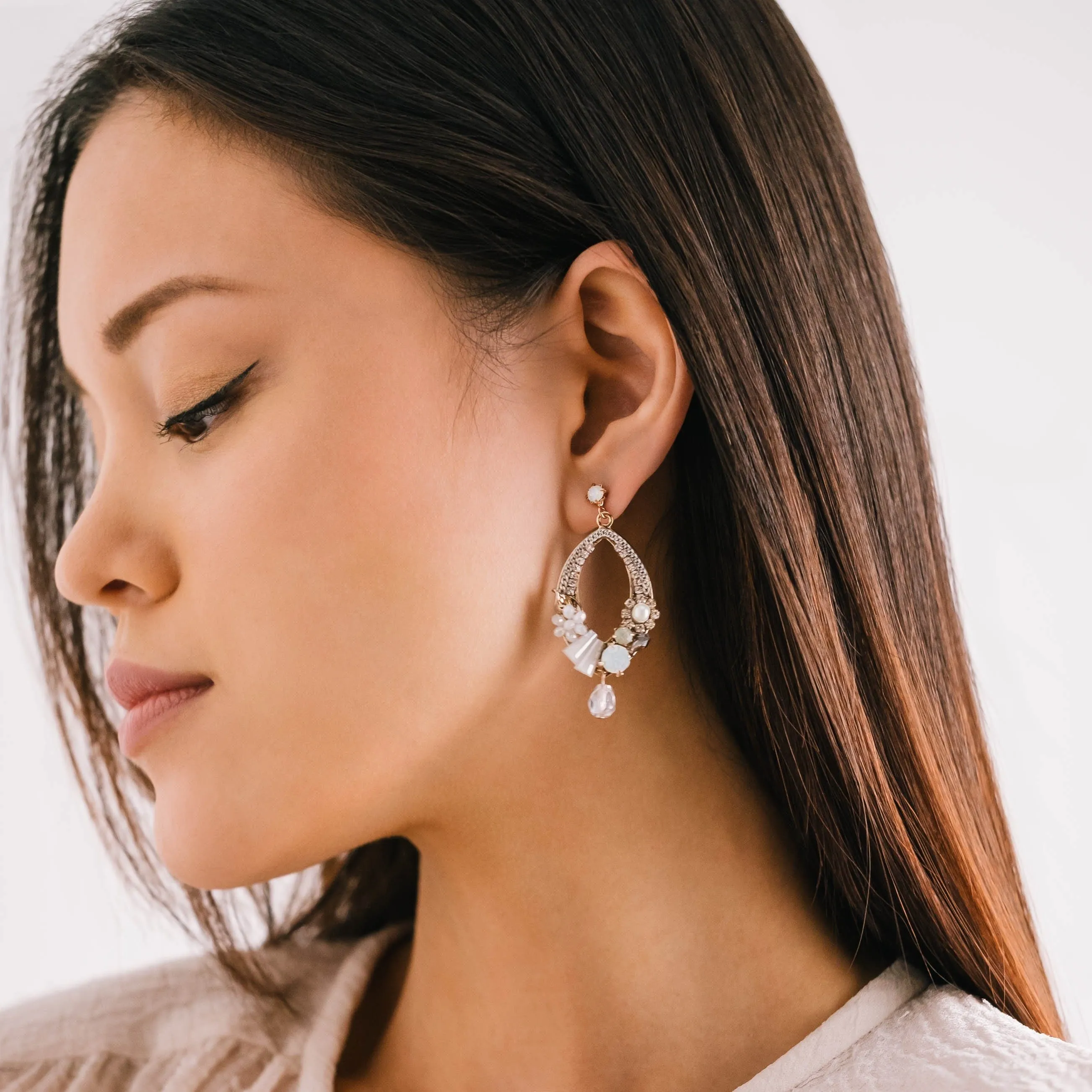 Flora Deco Drop Earrings