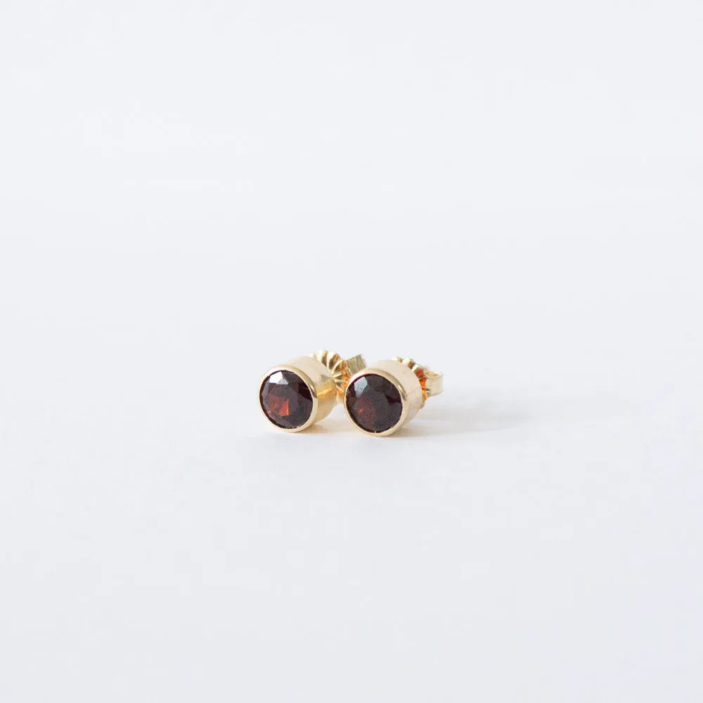 Garnet Stud Earrings