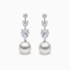 Glitz 18K Gold South Sea Pearl and Diamond Symphony Earrings