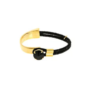 Gold and Black Queen Stone Bracelet