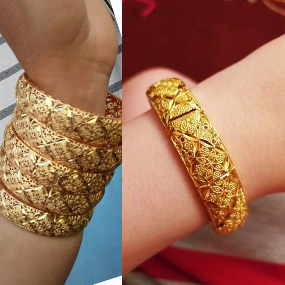 Gold Color Ethiopian Bangles Bracelet