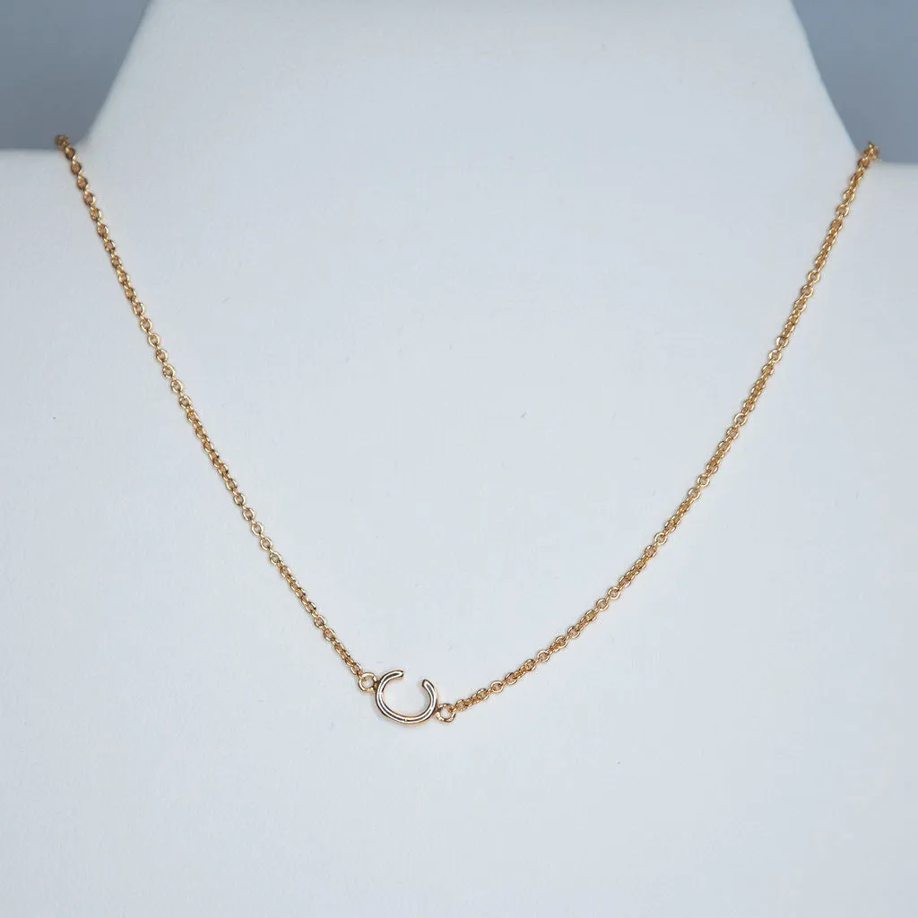 Gold Dipped Mini Sideways Letter Necklace