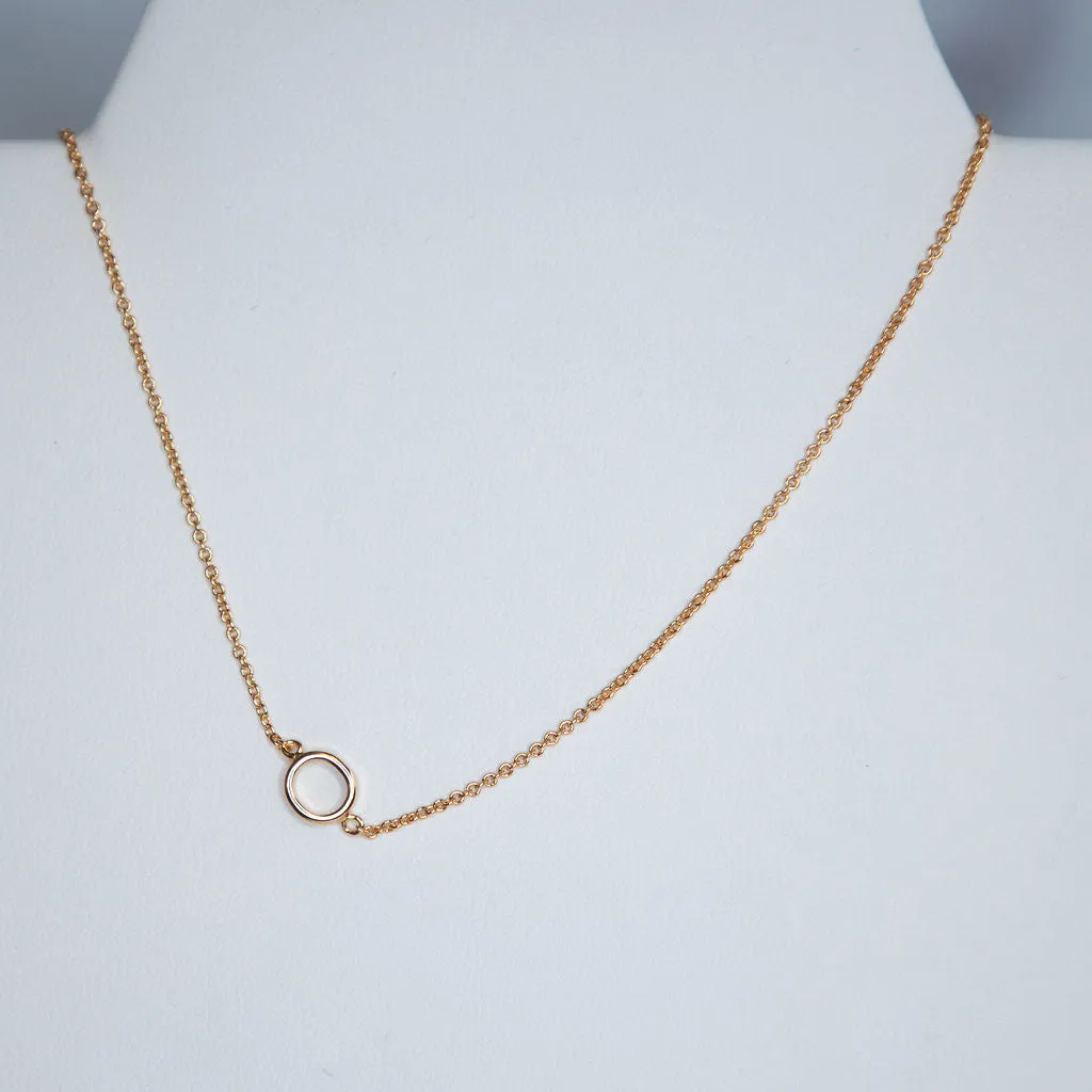 Gold Dipped Mini Sideways Letter Necklace