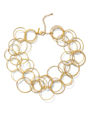 Gold Halo Lindy Links Layered Necklace