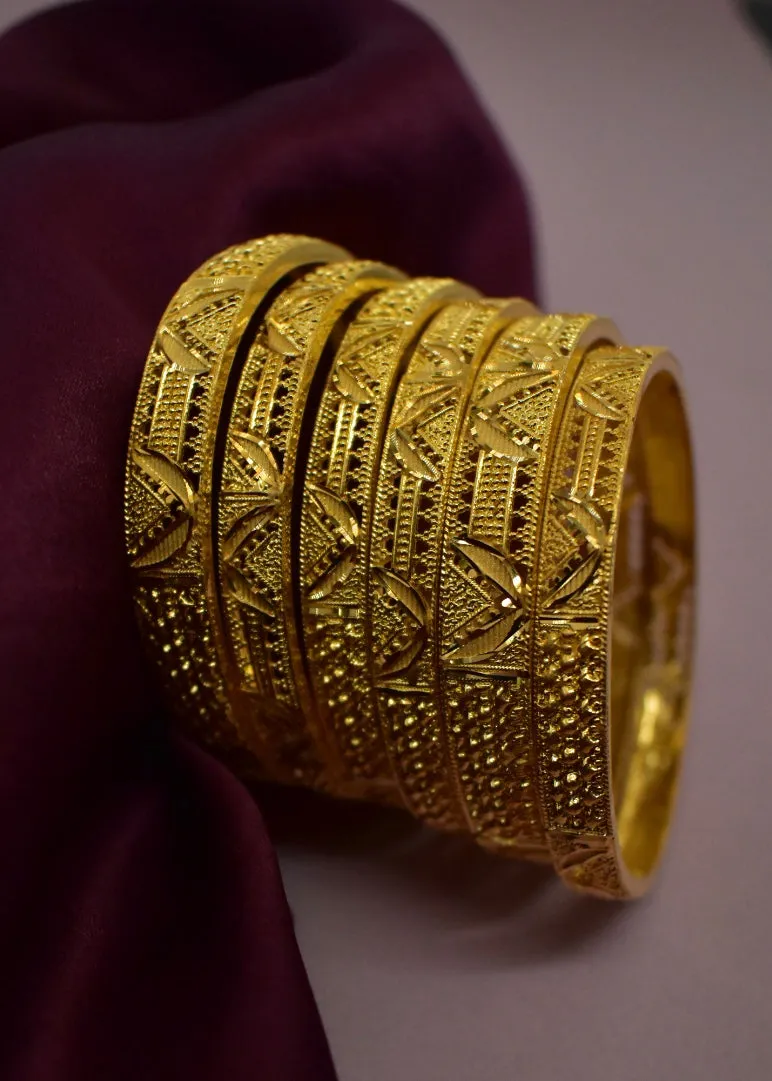 GOLD PLATED SQUARE BANGLES