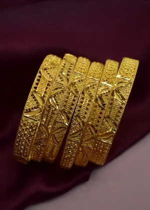 GOLD PLATED SQUARE BANGLES