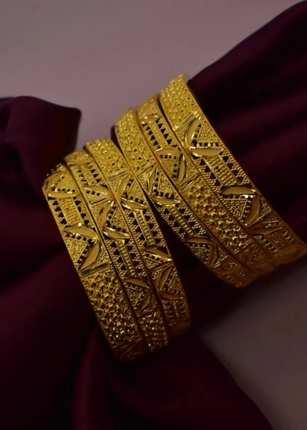 GOLD PLATED SQUARE BANGLES