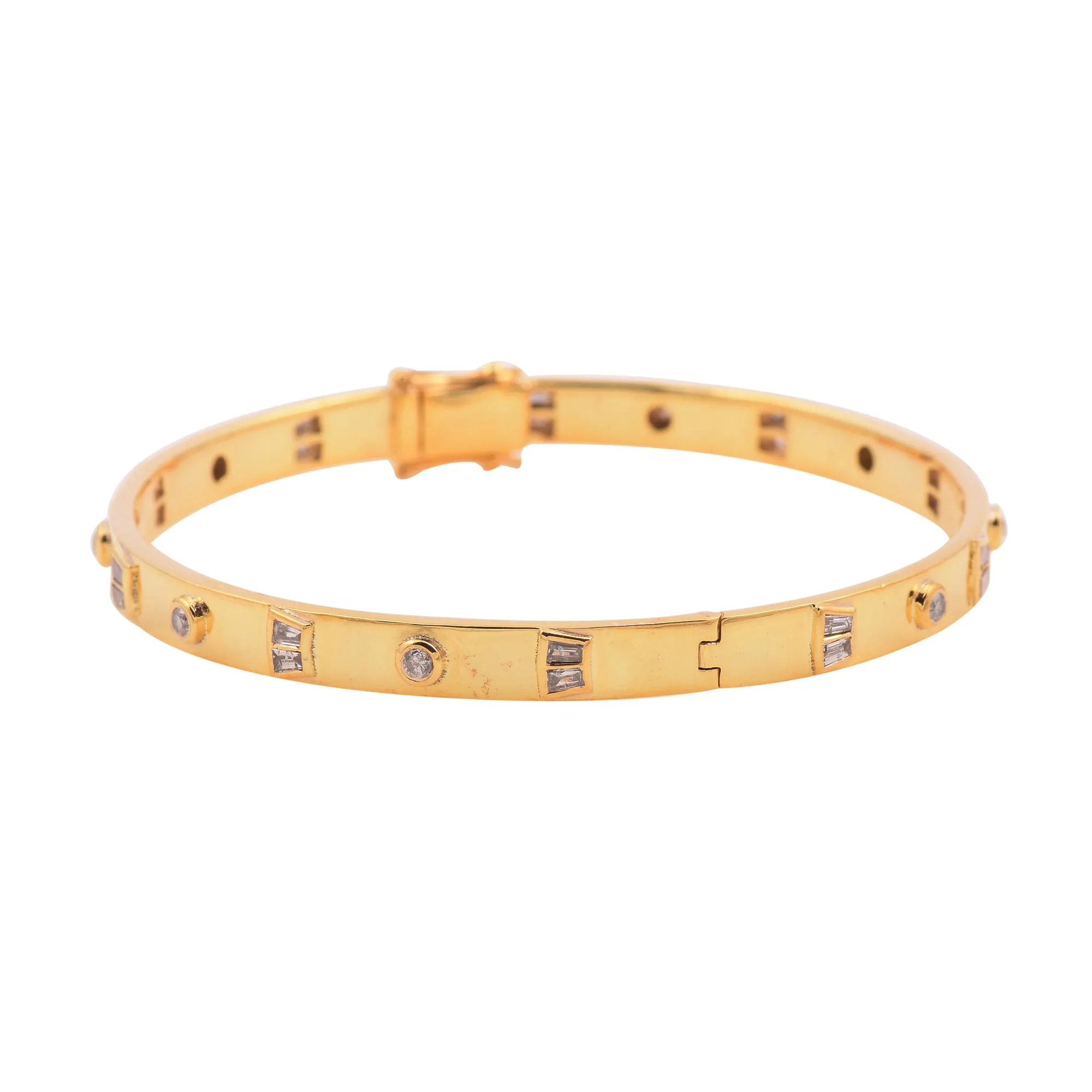 Golden Diamond Love Bangle Bracelet