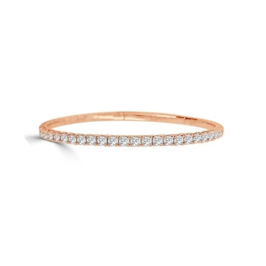 Half Eternity Flexible Diamond Bangle - 3.0 carats