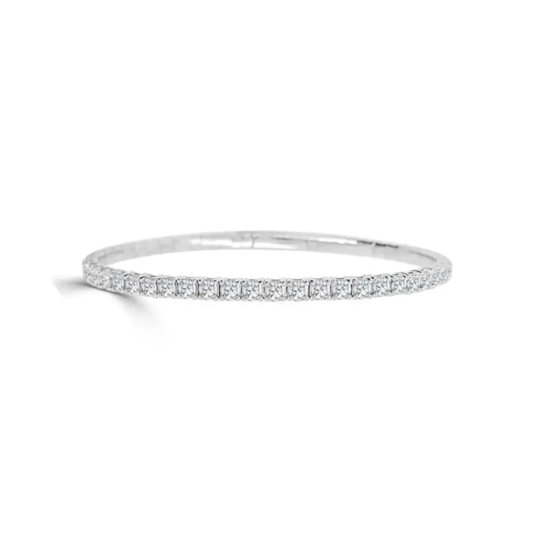 Half Eternity Flexible Diamond Bangle - 3.0 carats