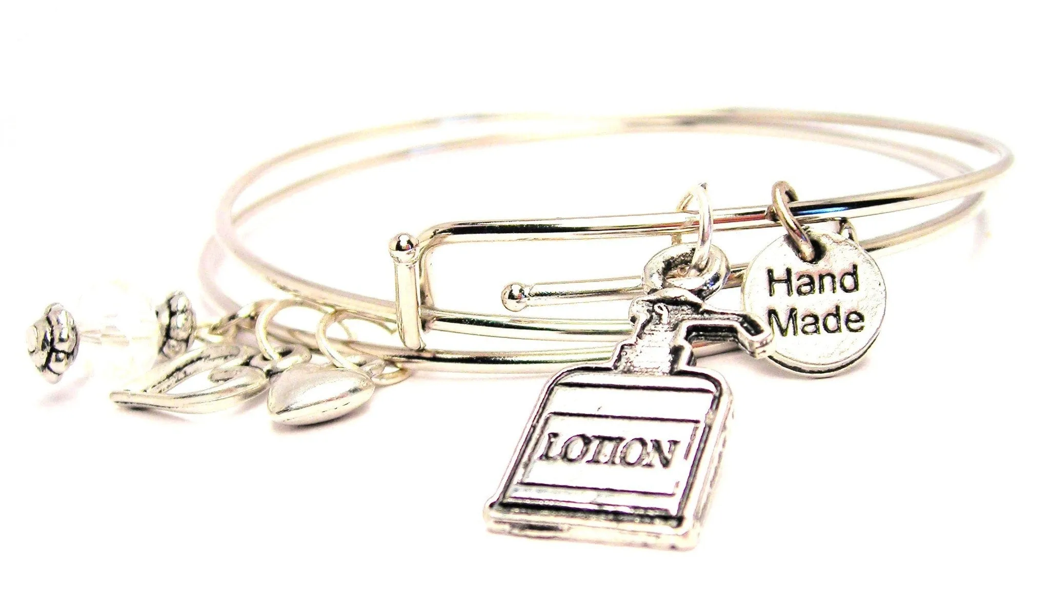 Hand Lotion Expandable Bangle Bracelet Set