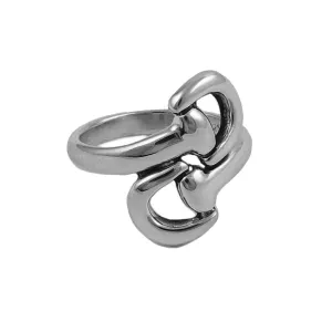 Horse Snafflebit 925 Sterling Silver Wrap Ring