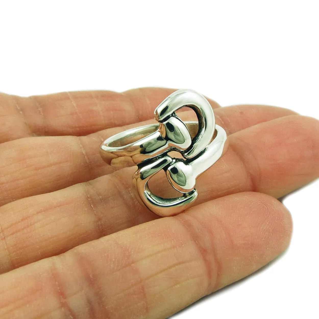 Horse Snafflebit 925 Sterling Silver Wrap Ring