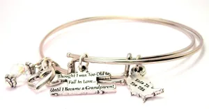 I Thought I Was Too Old To Fall In Love Until I Became A Grandparent Expandable Bangle Bracelet Set