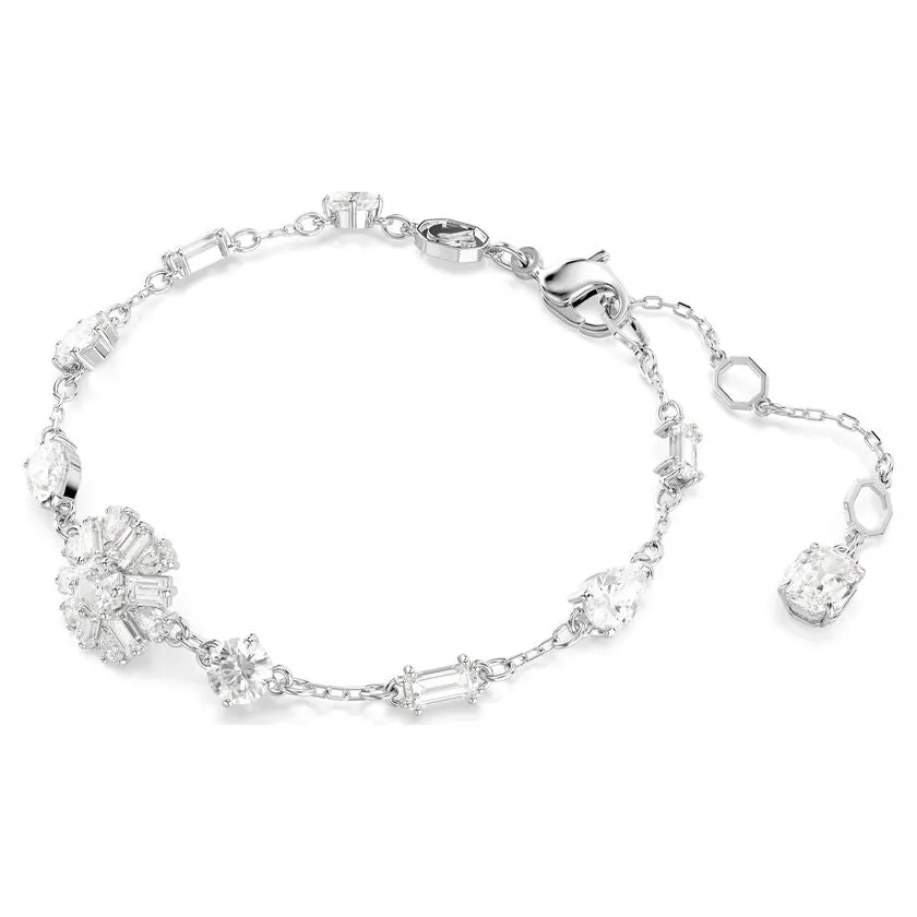 Idyllia Rhodium Plated White Snowflake Bracelet 5691485