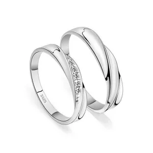 Intertwined Love Couple Rings