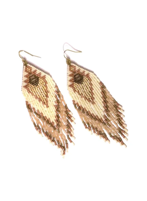 Jamaica Boho Blush and Gold Earrings