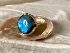 Labradorite Ariel Adjustable Ring - XLarge Round