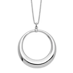 LeslieSterling Silver Polished Circle Necklace