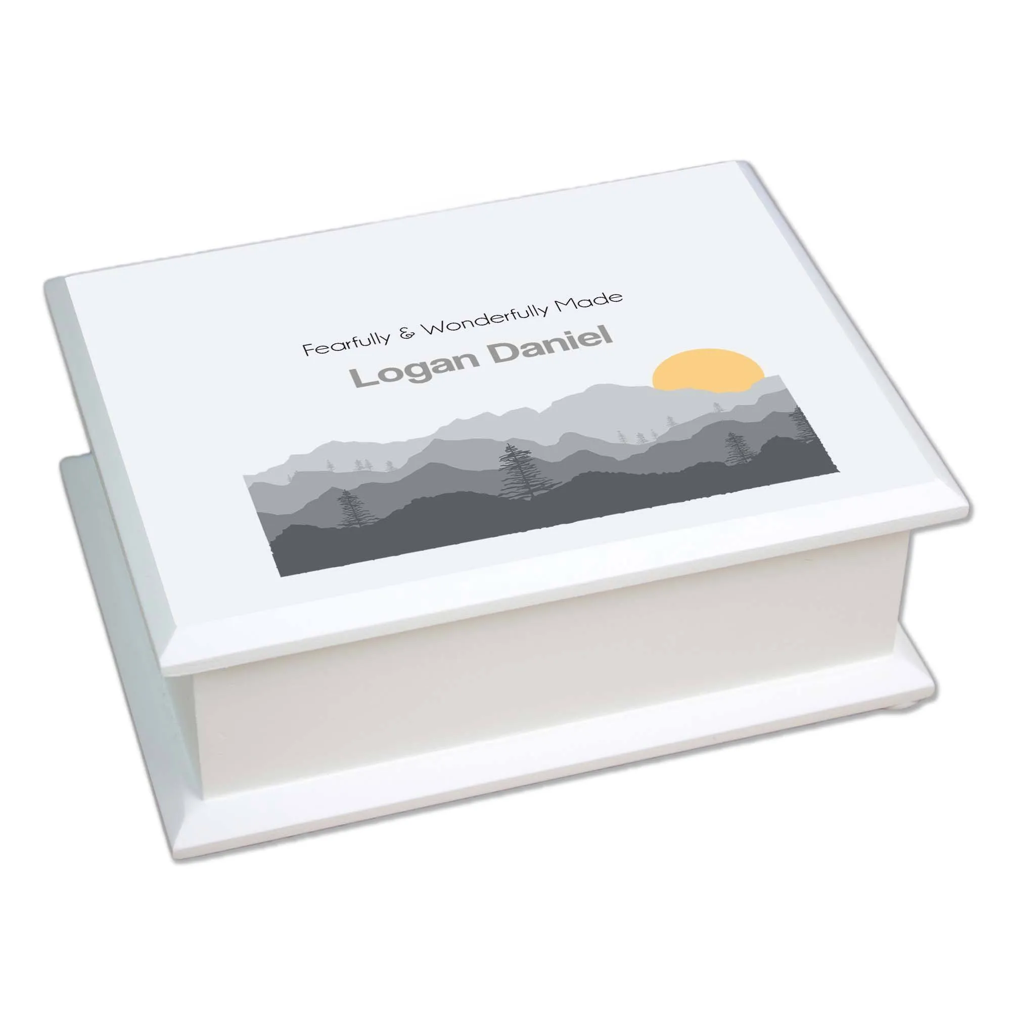 Lift Top Jewelry Box - Misty Mountain