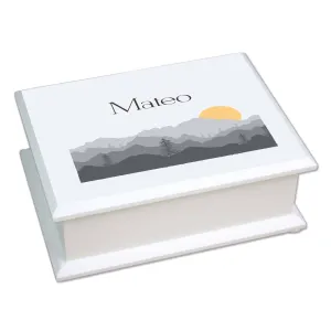 Lift Top Jewelry Box - Misty Mountain