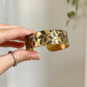 Lucky Sea Leaf • Brass Cuff