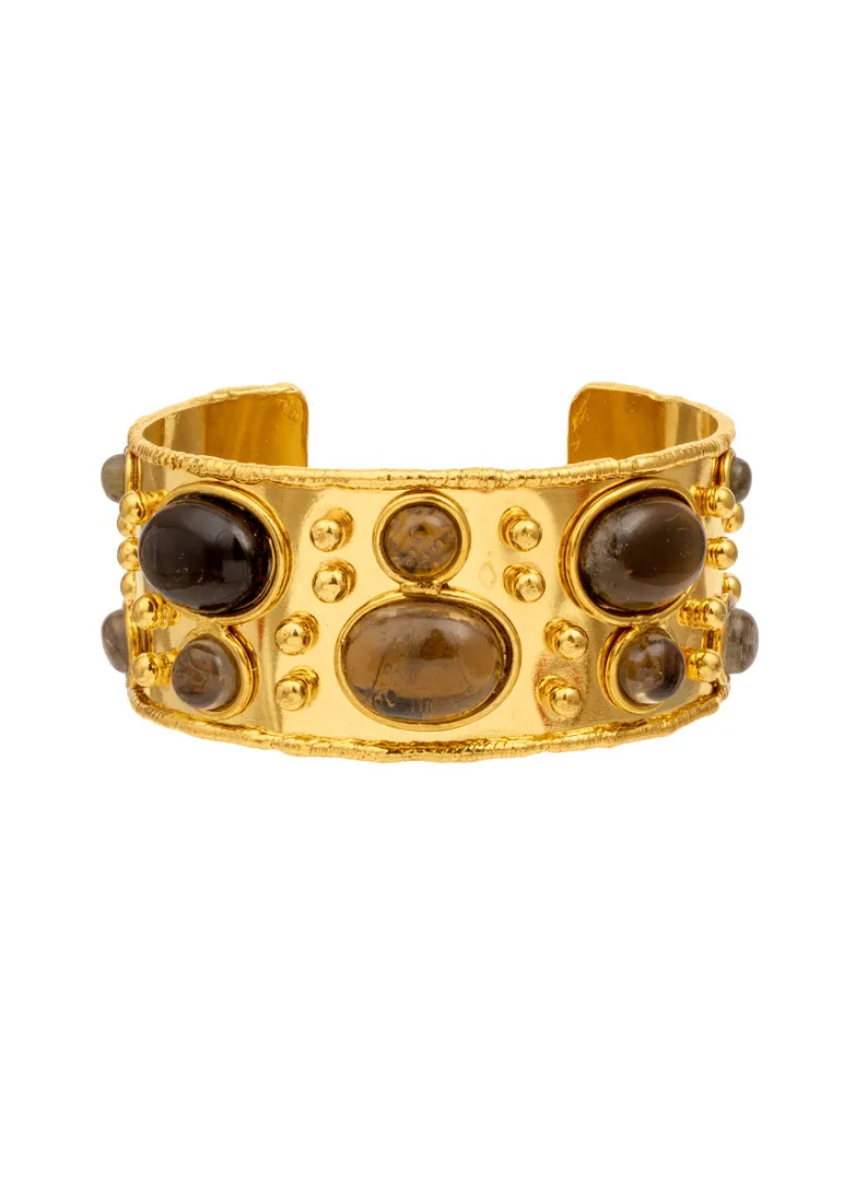 Manchette Byzantine Cuff with Smoked Quartz