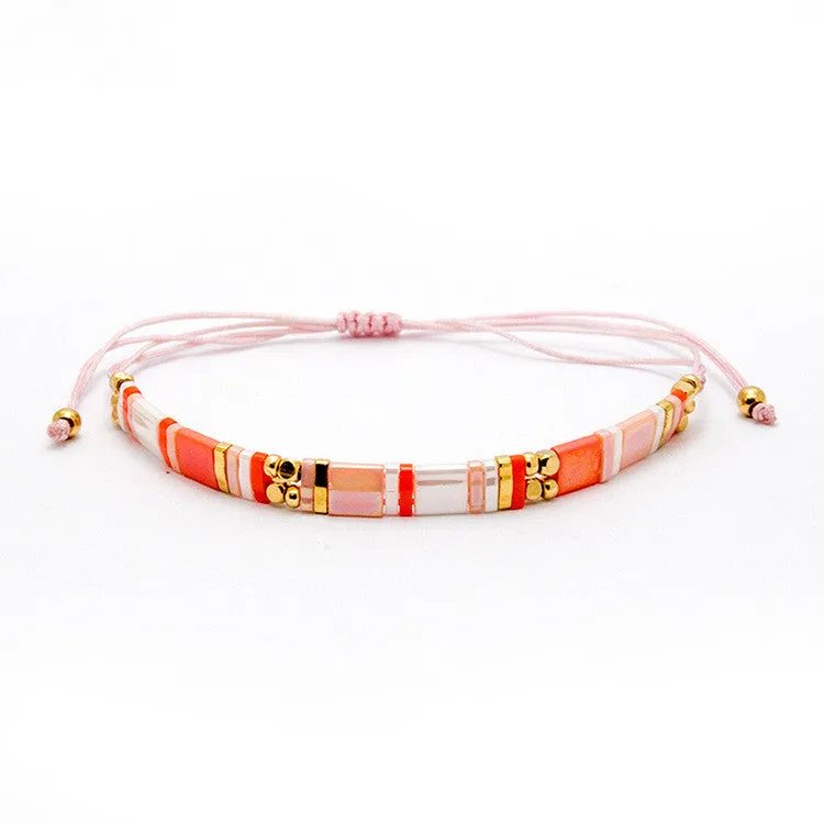 Miyuki Flat Bead Bracelet for Women Charms Gifts for Mom