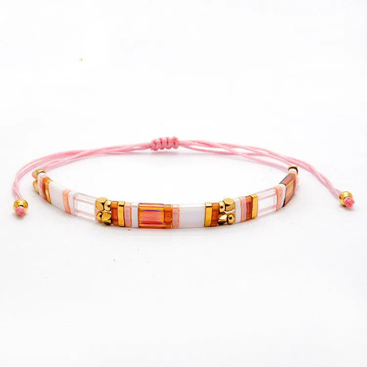 Miyuki Flat Bead Bracelet for Women Charms Gifts for Mom