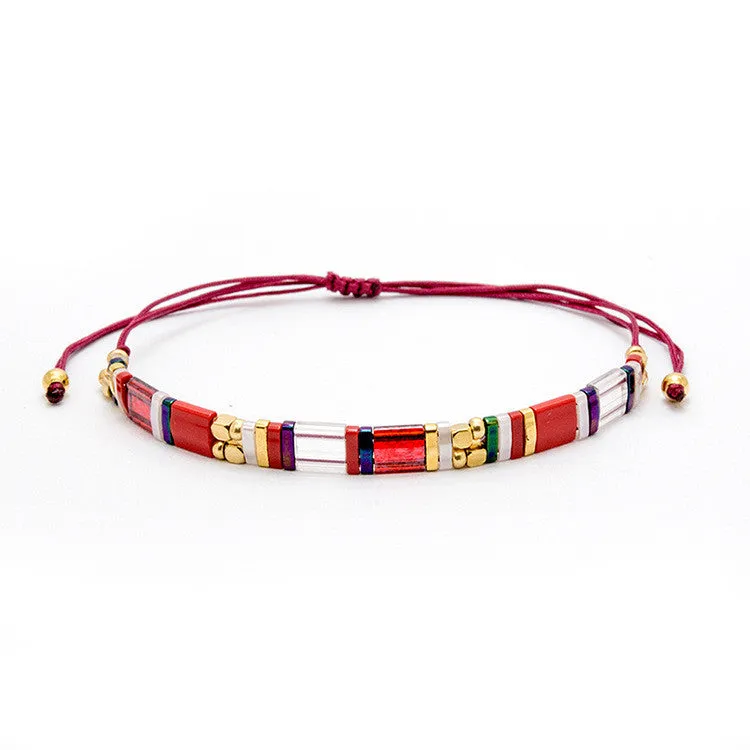 Miyuki Flat Bead Bracelet for Women Charms Gifts for Mom